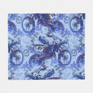 Dirt-Bike Heaven - Motocross Racers Fleece Blanket
