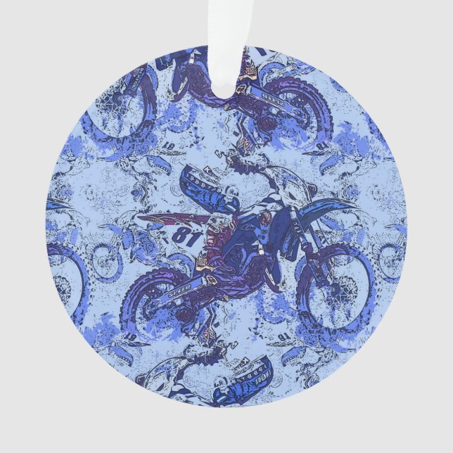 Dirt-Bike Heaven - Motocross Racers   Ornament (Front)