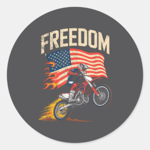 Dirt Bike Motocross  Classic Round Sticker