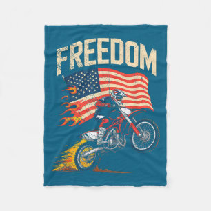 Dirt Bike Motocross Fleece Blanket