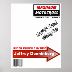 Dirt Bike Motocross Magazine Cover Poster