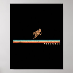 Dirt Bike Motocross Motocross Vintage Retro Poster