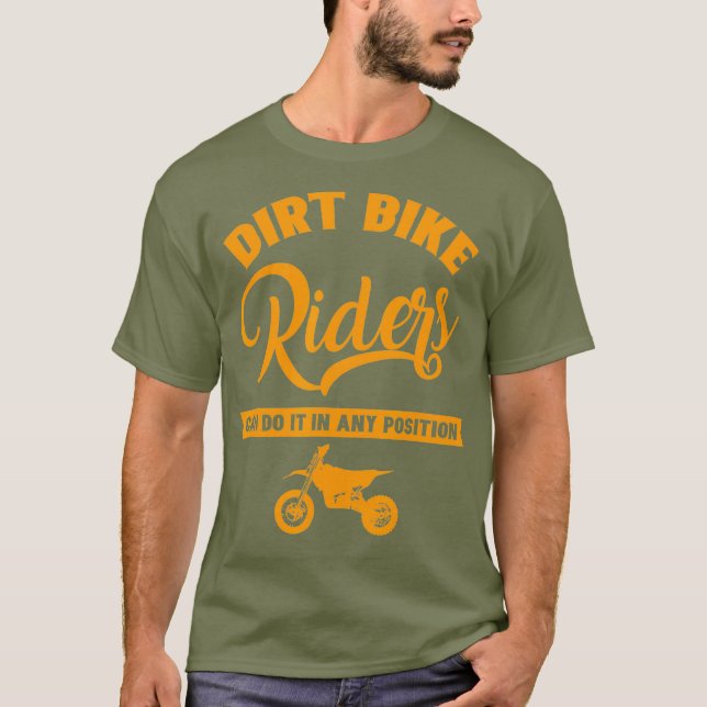 Dirt Bike Motocross MX Rider Any Position Off T-Shirt (Front)