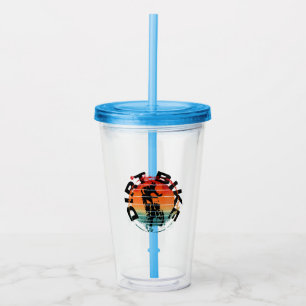 Dirt bike motocross rider acrylic tumbler