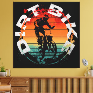 Dirt bike motocross rider canvas print