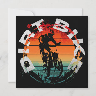 Dirt bike motocross rider invitation