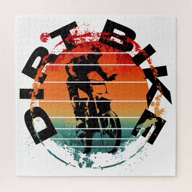 Dirt bike motocross rider jigsaw puzzle (Vertical)