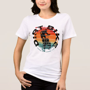 Dirt bike motocross rider Tri-Blend shirt