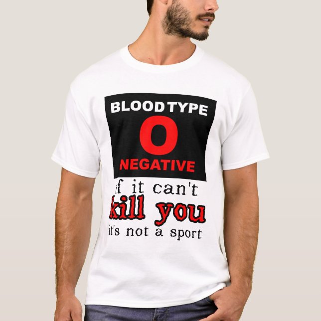 Dirt Bike Motocross Shirt - Blood Type O Negative (Front)