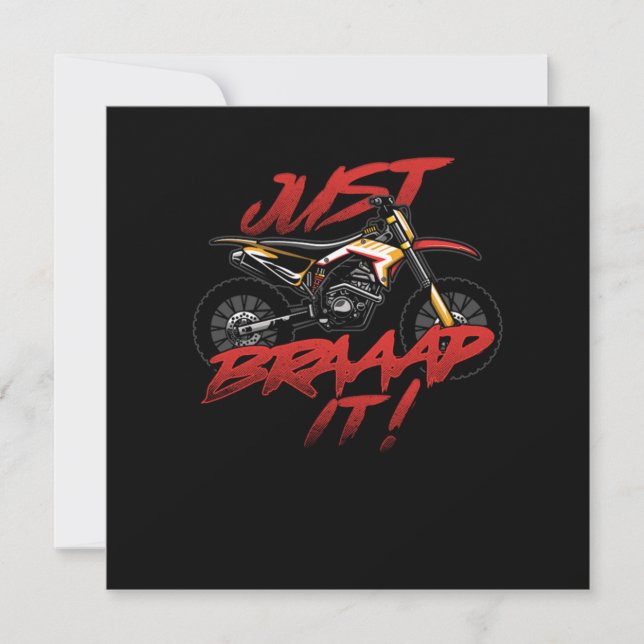Dirt Bike Motorbike Motorcycle Motocross Gift Invitation (Front)
