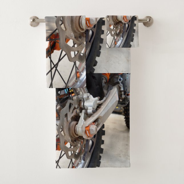 Dirt Bike Motorbike Wheel Cog, Beach Towel (Insitu)