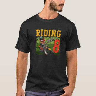 Dirt Bike Motorcross MX Rider 8 Years Vintage Birt T-Shirt