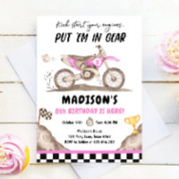 Dirt Bike Motorcross Racing Biking Girl Birthday