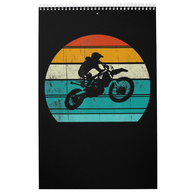 Dirt Bike Motorcycle Gift For Men Calendar (Cover)