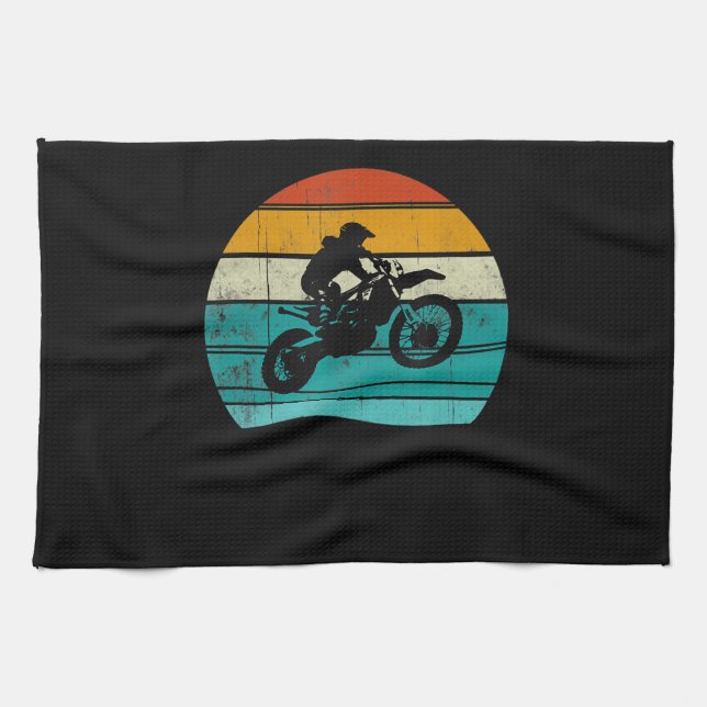 Dirt Bike Motorcycle Gift For Men Tea Towel (Horizontal)