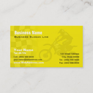 Dirt Bike, Motorcycle Racing, MX Team Contact Business Card