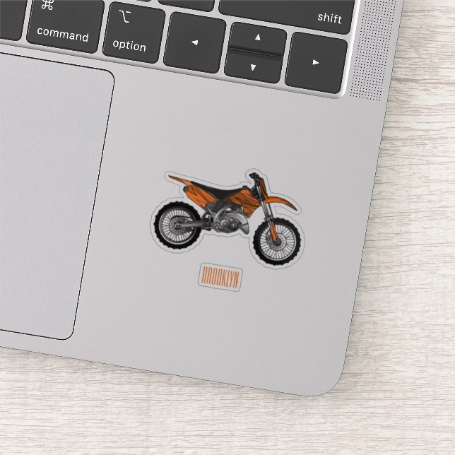 Dirt bike off-road motorcycle / motocross cartoon (Detail)