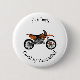 Dirt bike off-road motorcycle / motocross cartoon 6 cm round badge