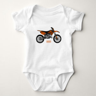 Dirt bike off-road motorcycle / motocross cartoon baby bodysuit