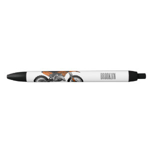 Dirt bike off-road motorcycle / motocross cartoon black ink pen
