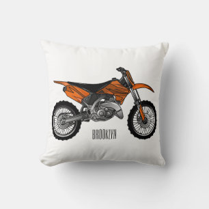 Dirt bike off-road motorcycle / motocross cartoon cushion