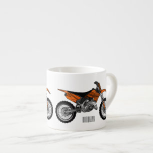 Dirt bike off-road motorcycle / motocross cartoon espresso cup