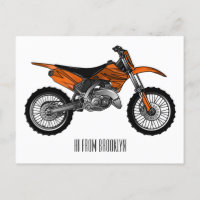 Dirt bike off-road motorcycle / motocross cartoon