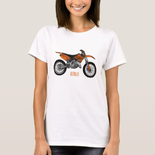 Dirt bike off-road motorcycle / motocross cartoon T-Shirt