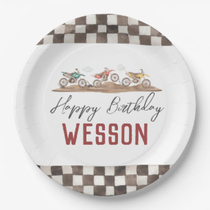 Dirt Bike Party Plates, Motorcycle Plates