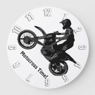 Dirt-bike Racer Large Clock