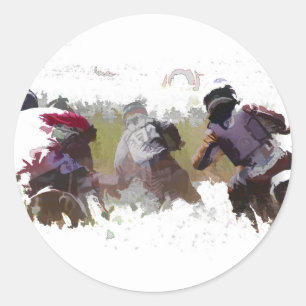 Dirt-bike Racers Classic Round Sticker