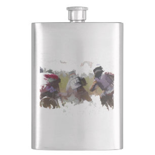 Dirt-bike Racers Hip Flask