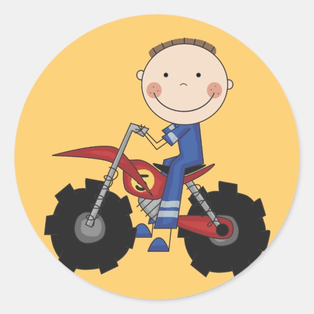 Dirt Bike Racing Tshirts and Gifts Classic Round Sticker (Front)