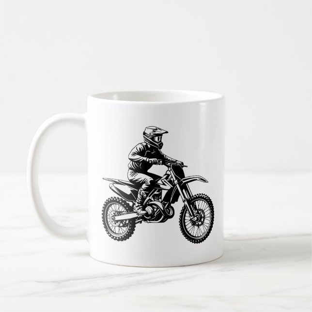 Dirt Bike Rider Coffee Mug (Left)