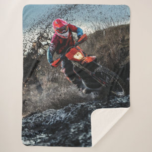Dirt bike rider throw pillow