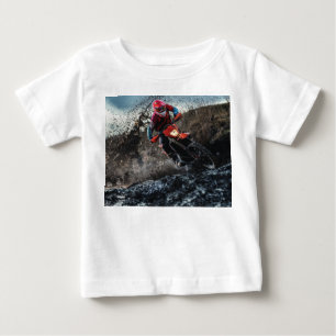 Dirt bike rider throw pillow baby T-Shirt