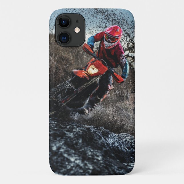 Dirt bike rider throw pillow Case-Mate iPhone case (Back)