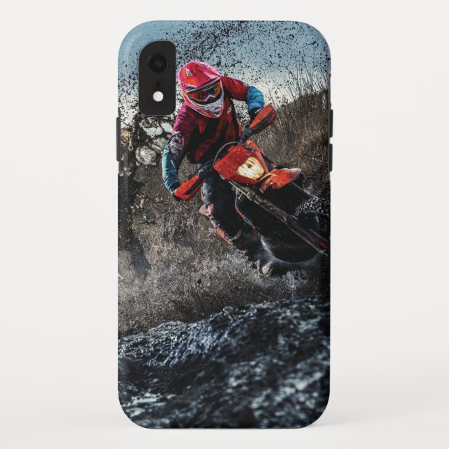 Dirt bike rider throw pillow Case-Mate iPhone case (Back)