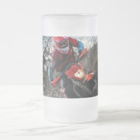 Dirt bike rider throw pillow