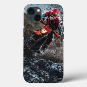 Dirt bike rider throw pillow iPhone 13 case