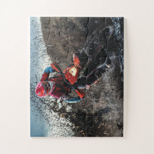 Dirt bike rider throw pillow jigsaw puzzle