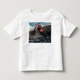Dirt bike rider throw pillow toddler T-Shirt
