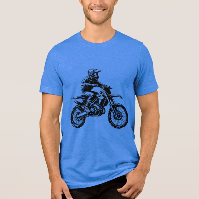 Dirt Bike Rider Tri-Blend Shirt (Front)