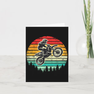 Dirt Bike Rider Vintage Motorcycle Motocross Card