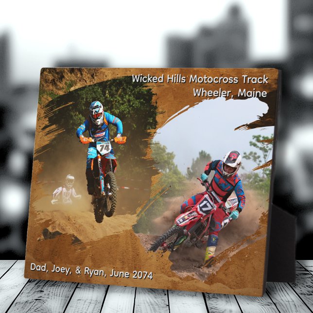 Dirt Bike Riding Motocross Photo Keepsake Plaque (Creator Uploaded)