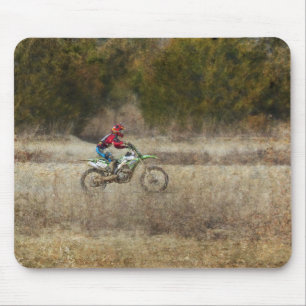 Dirt Bike Riding Mouse Mat