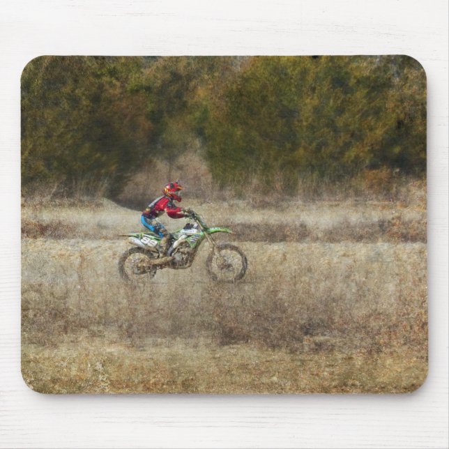 Dirt Bike Riding Mouse Mat (Front)