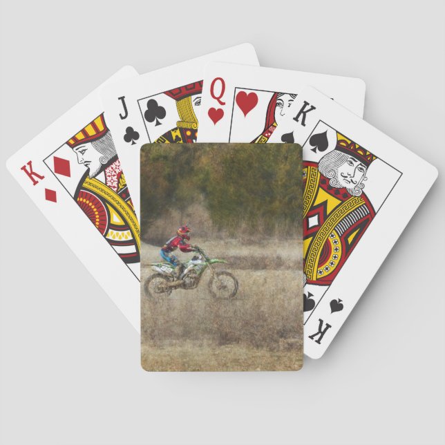 Dirt Bike Riding Playing Cards (Back)