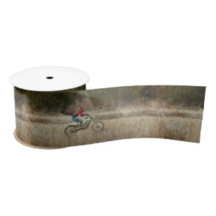 Dirt Bike Riding Satin Ribbon