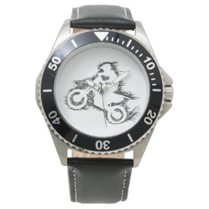 DIRT BIKE ( scribble black ) Watch
